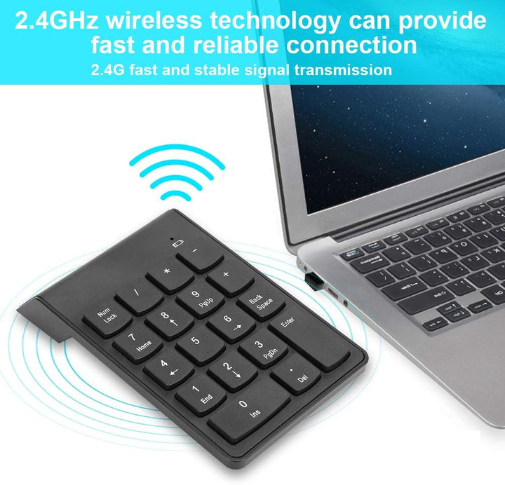 Bewinner Drahtlose Bluetooth-Nummernblöcke, 18-Tasten-Tastatur für tragbare -Finanzbuchhaltungsnumme