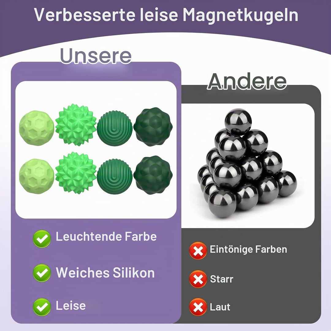 8 Stück Magnetkugeln Fidget Toys Erwachsene, Magnetische Kugeln Sensorik Spielzeug, Stress Bälle Mit