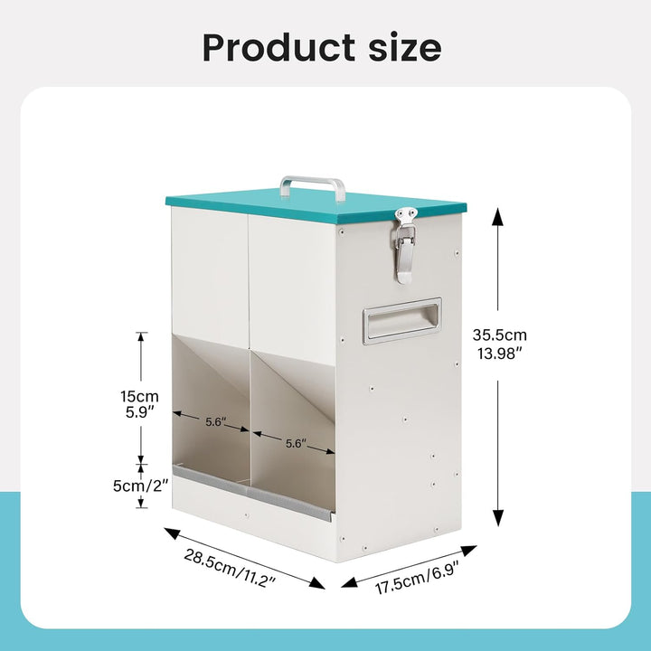10L Automatische Katzenfutterautomaten 2 Katzen, Dual Gravity Outdoor Trockenfutterspender Doppelter