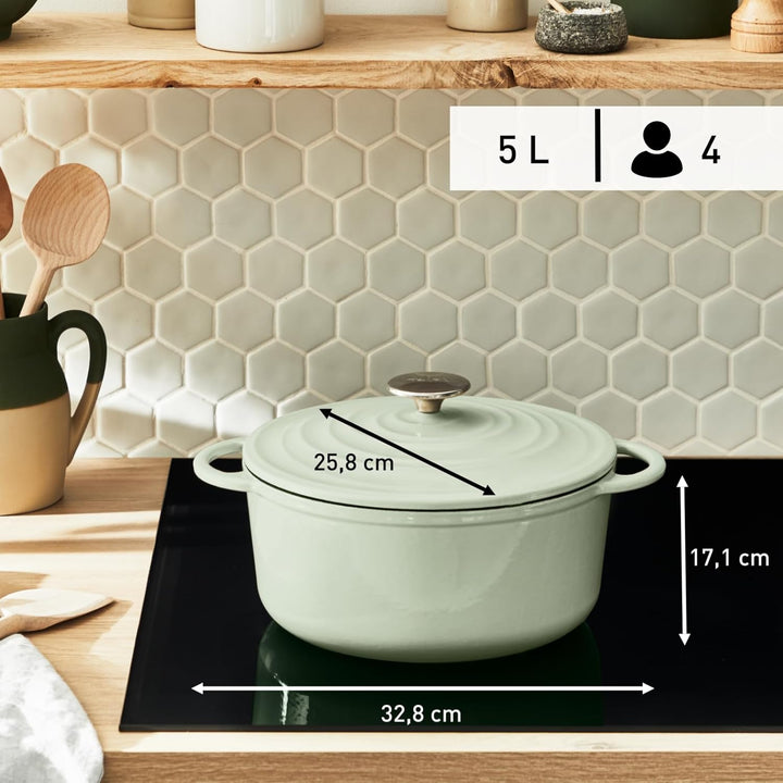Tefal E25804 LOV Kochtopf 25 cm | wiedergewonnenes Gusseisen | optimale Wärmespeicherung | für alle