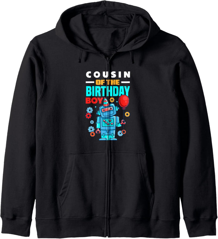 Cousin Von Dem Geburtstags Jungen Roboter Geburtstags Kapuzenjacke