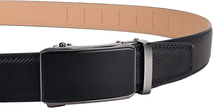 28"-68 "Herren Ledergürtel mit Ratsche, gross und schlank mit automatischer Schnalle 150cm/44"-52" T