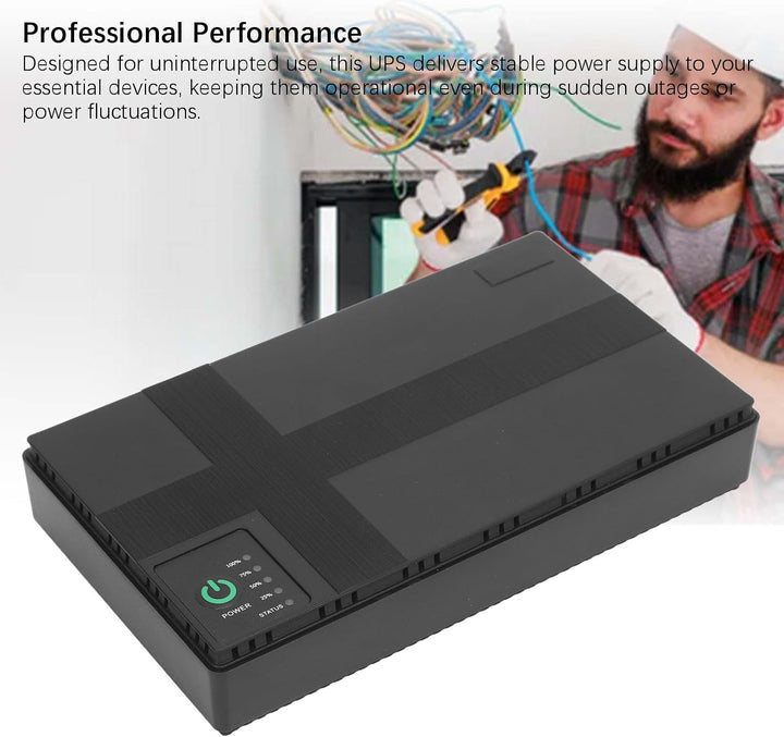 Garosa USV-Batterie-Backup-Stromversorgung, Unterbrechungsfreie Stromversorgung mit 20000-mAh-Lithiu