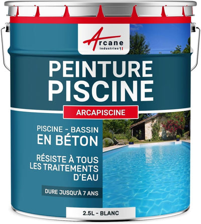 Schwimmbadfarbe - Schwimmbeckenfarbe - Poolfarbe für Betonbecken, Poolbeschichtung ARCAPISCINE Weiss