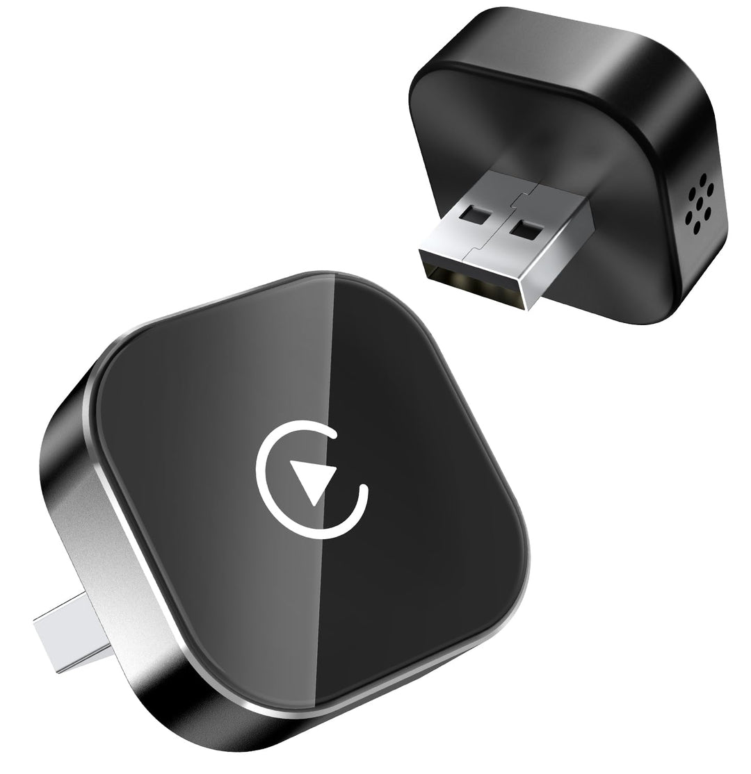 CarPlay Wireless Adapter für Apple 2026, Car Play kabellos Adapter, Plug & Play, USB-A, Mini & Stabi