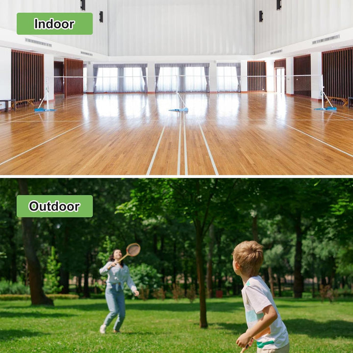 Badminton Netz, 0.76 x 6.1M Professionelles Tennisnetz mit Drahtseil, Tragbares Netz aus Polypropyle