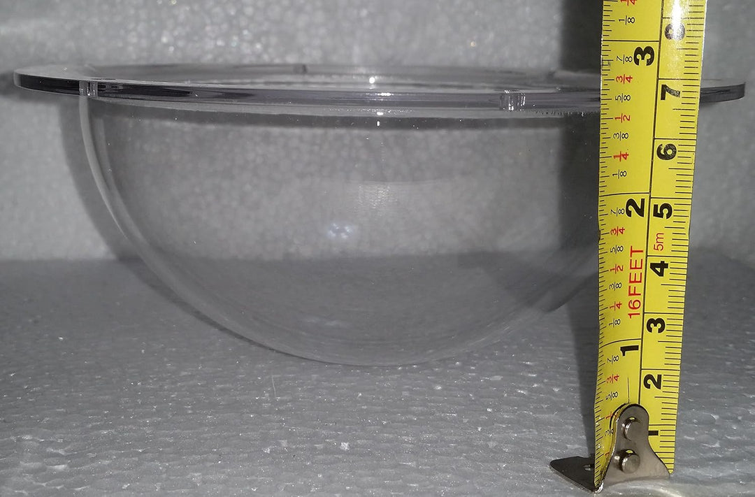 Supreme Tech Acryl-Dome/Kunststoff Hemisphere - Clear - 127mm Durchmesser, 12.7mm Flansch mit vorgeb