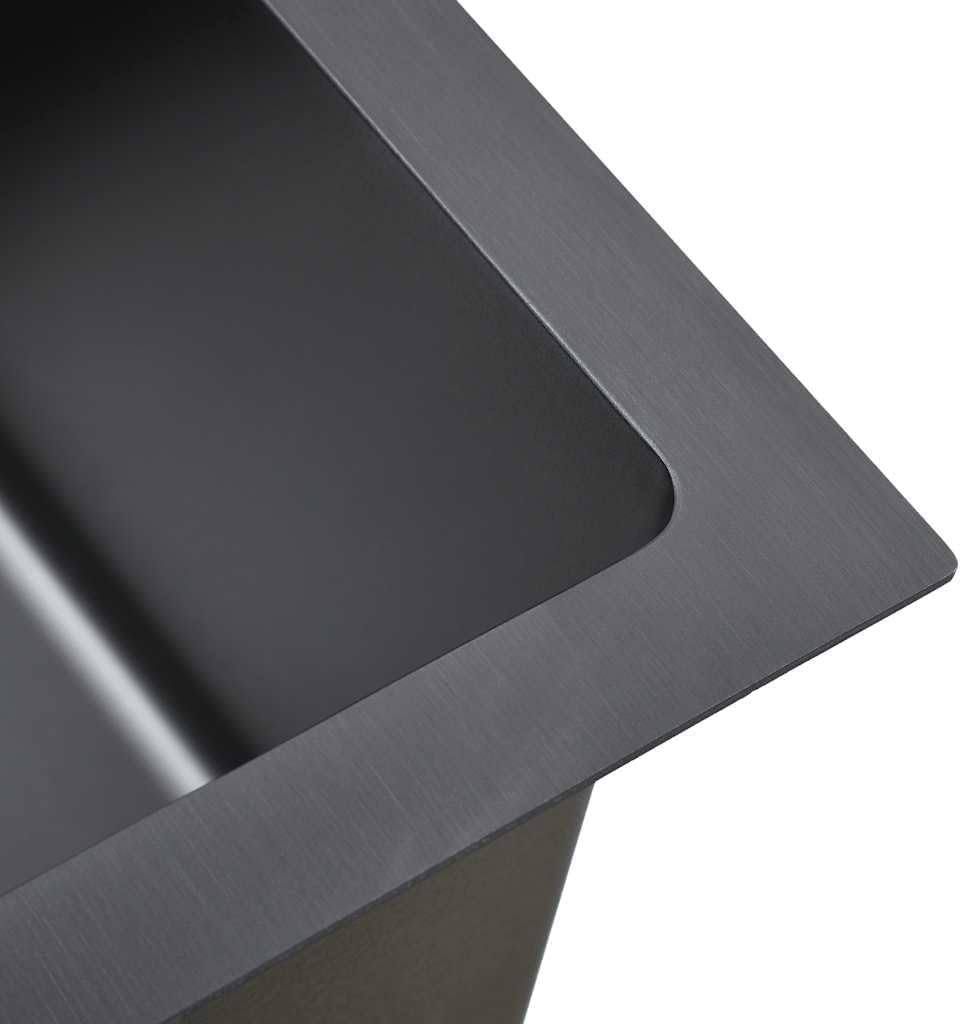 vidaXL Handgemachte Einbauspüle Wasserabfluss in X-Form Edelstahlspüle Spüle Spülbecken Küchenspüle