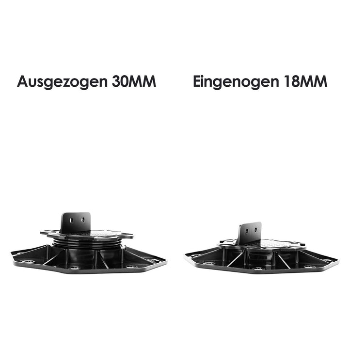 Tubiaz Stelzlager Höhenverstellbare 10 Stück aus Kunststoff stelzlager höhenverstellbar 18-30mm füss