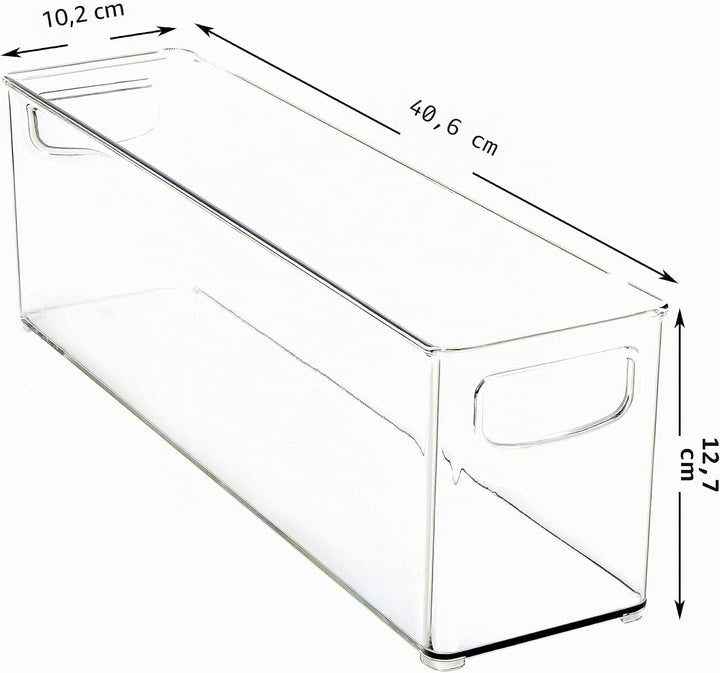 Youngever 2er Set 40 x 10 x 12 cm Kühlschrankbehälter, Speisekammer Organizer, Aufbewahrungsbox Kühl