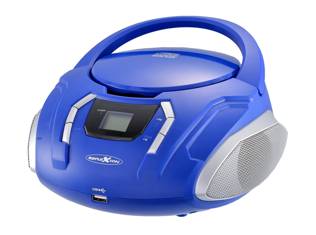 Reflexion CDR2250U BL UKW-Radio mit CD/MP3/USB/AUX-IN blau, Blau