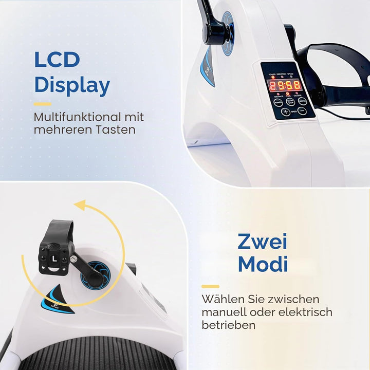 Sitzfahrrad mit 6 Stützstufen - elektrisch oder manuell angetrieben - Bürofahrrad - für Arme und Bei