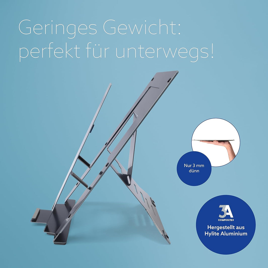R-GO Riser Document, Laptop Ständer mit Dokumentenhalter, Verstellbarer Laptop Riser Für Büro Oder Z