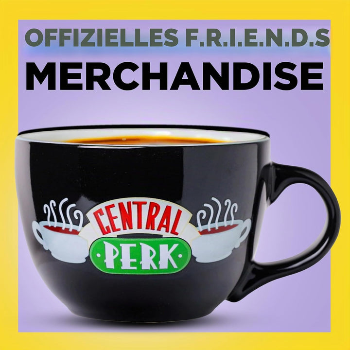 Silver Buffalo Friends Central Perk Keramiktasse übergross für Kaffee, Suppe, 680 ml Friends Central
