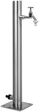 KTC Tec Wassersäule SRG 650 mm Edelstahl V2A Bewässerung Zapfstelle Zapfsäule Gartenschlauch Spender