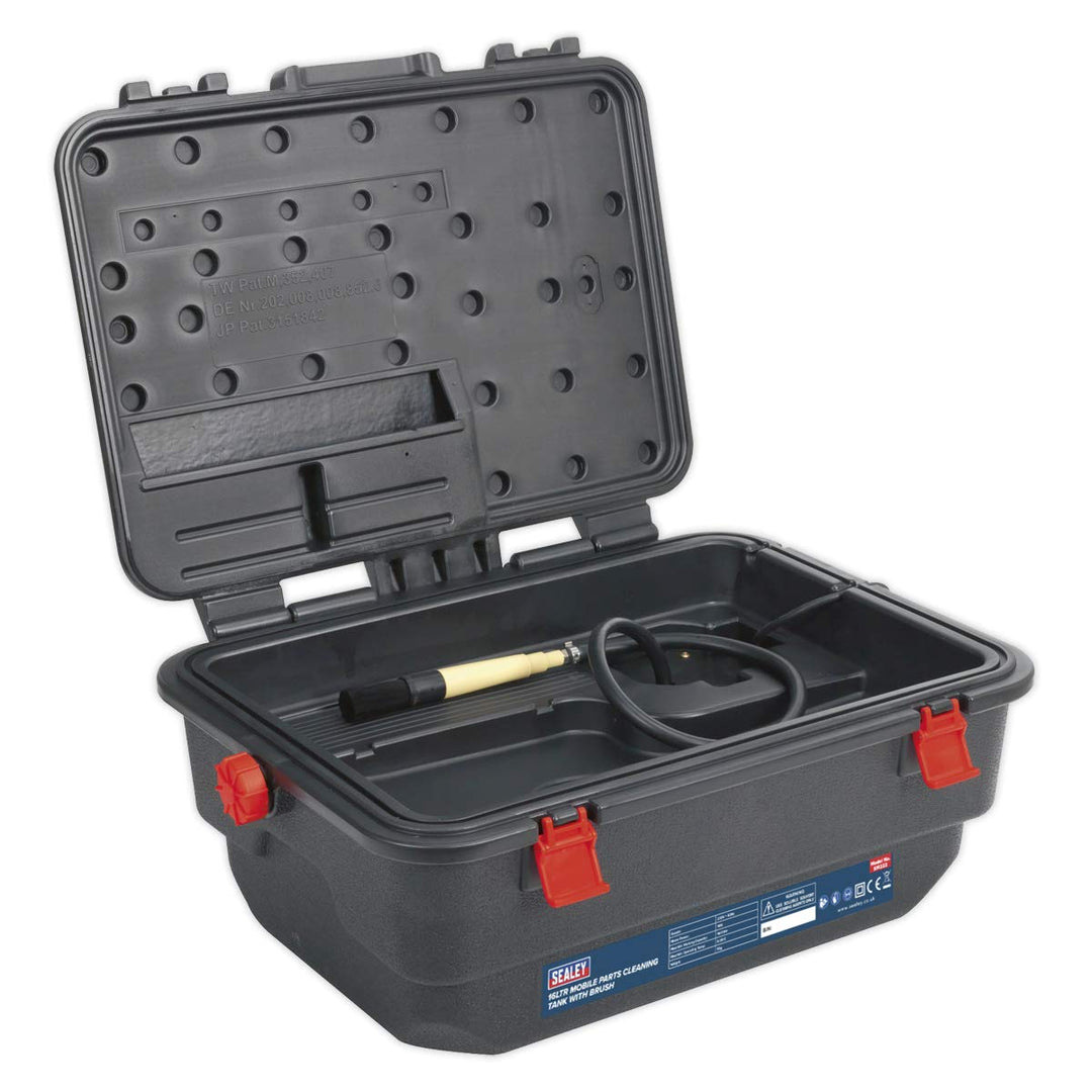SEALEY SM222 660 x 250 x 460 mm Mobile Teile Reinigung Tank mit Bürste