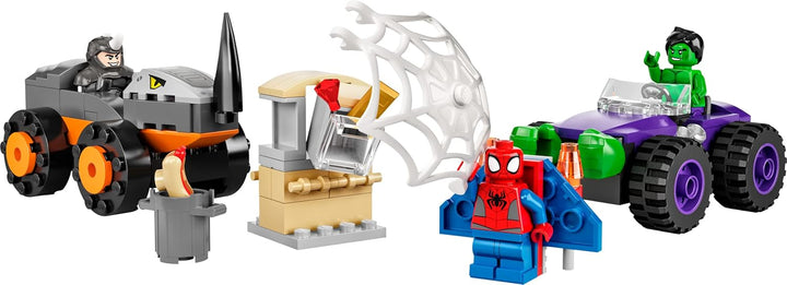 LEGO Marvel Spidey und Seine Super-Freunde Hulks und Rhinos Monster Truck-Duell, Spider-Man-Set, Sup