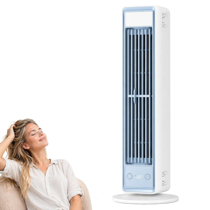 Mobiler Luftkühler für Schreibtisch & Büro, Tragbare Klimaanlage Kompakt, Leiser Tischventilator ohn