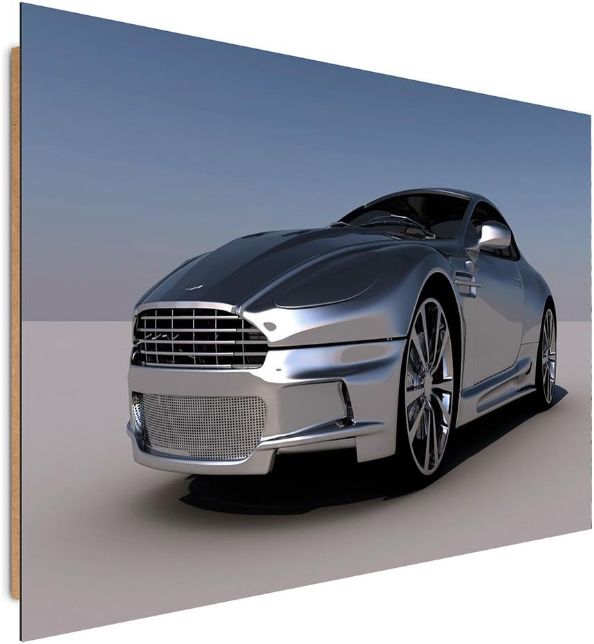 Feeby. Wandbilder - 1 Teilig- 60x80 cm - Bilder Kunstdrucke Deko Panel, AUTO, ASTON MARTIN, AUTOMOBI