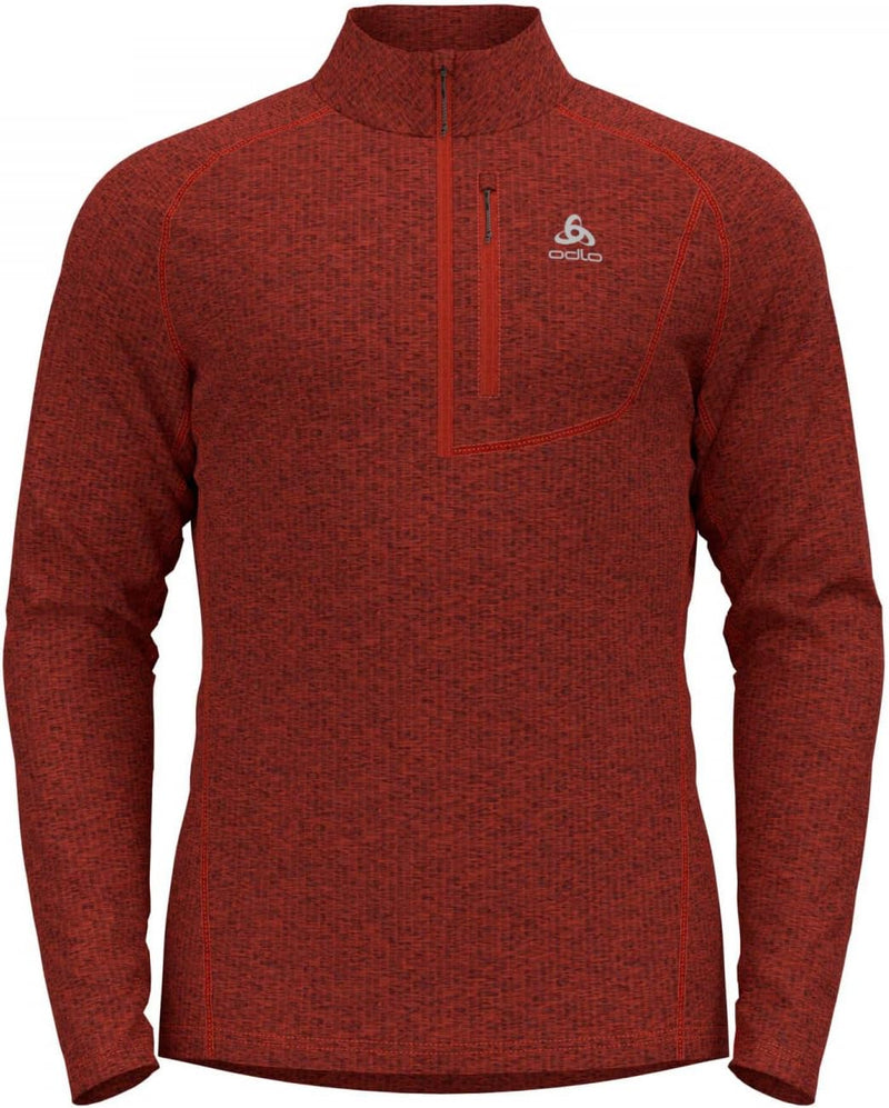 Odlo Herren Sweatshirt M Ketchup Melange, M Ketchup Melange