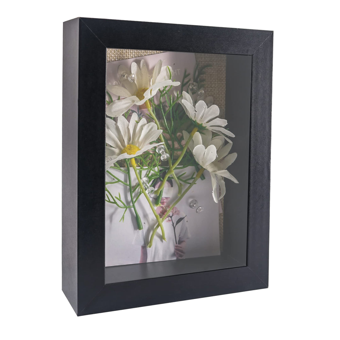 GraduatePro 3D bilderrahmen 15x20 zum befüllen schaukasten Wand für Schwarz Objektrahmen Hochzeit Bo