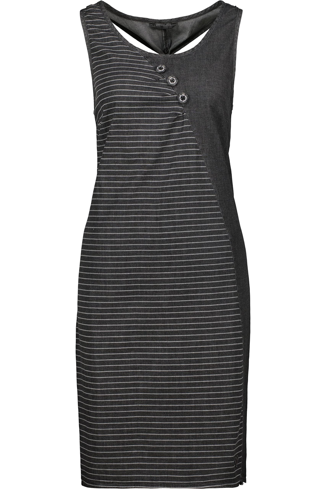 ALIFE and Kickin CameronAK DNM B Top Dress Damen Sommerkleid, Kleid S Black Denim, S Black Denim