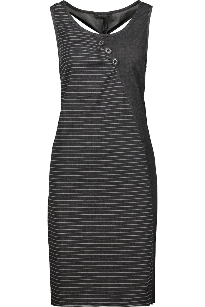 ALIFE and Kickin CameronAK DNM B Top Dress Damen Sommerkleid, Kleid S Black Denim, S Black Denim
