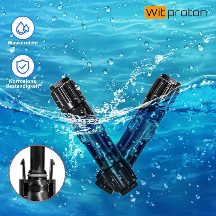 Solar Crimpzange Werkzeug Set für 2,5/4/6 mm² Solarpanel-Solarkabel, 2 Paar Solarstecker + 1x Crimpz