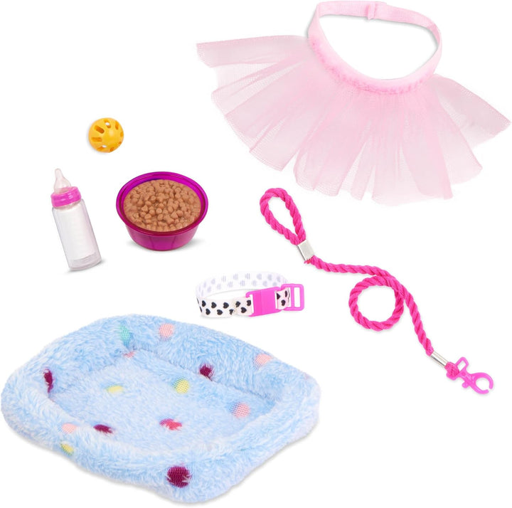 Our Generation – Mindy & Pepper – 46 cm-Puppe & Haustier-Katzen-Set – Plüschtier Katze – Haustierbet