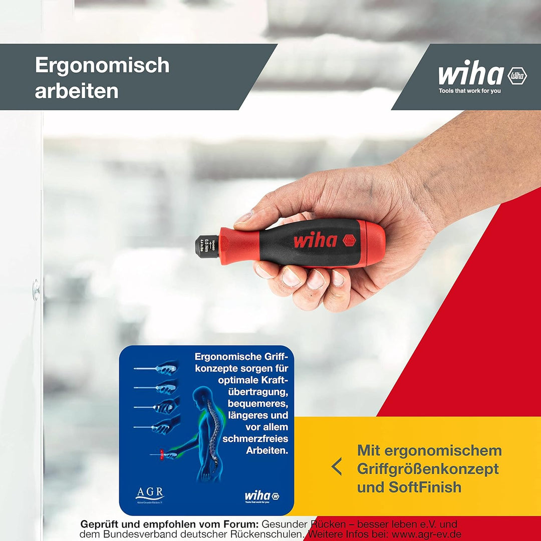 Wiha fest eingesteller Drehmoment Schraubendreher easyTorque (36229) I fix eingestellt I 0,5 Nm, 0,5