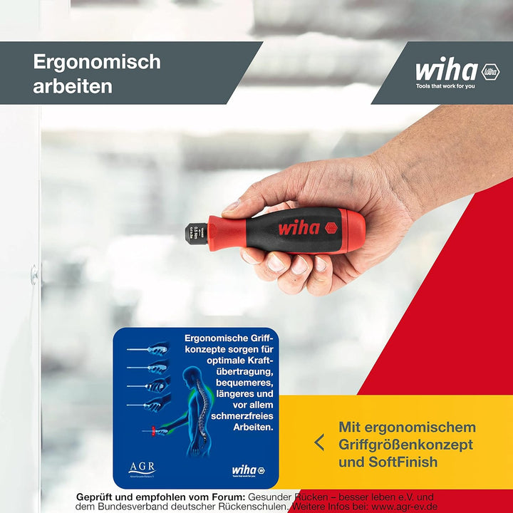 Wiha fest eingesteller Drehmoment Schraubendreher easyTorque (36229) I fix eingestellt I 0,5 Nm, 0,5