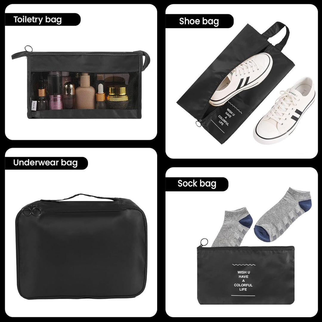 MosaiRudo 8-teilig Koffer Organizer Set, Packing Cubes, Packwürfel für Urlaub & Business,Reise Organ