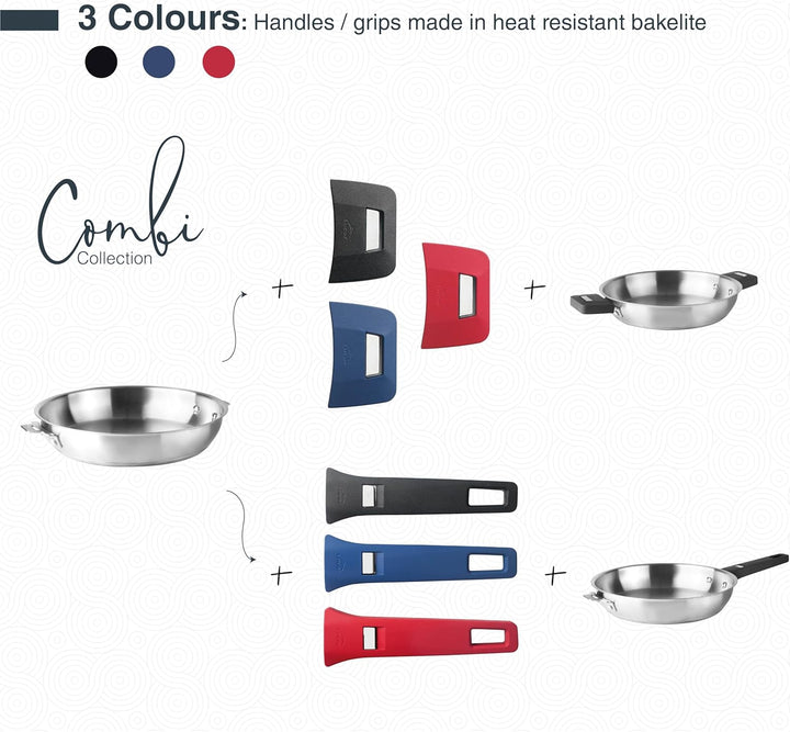 LACOR - 56720 - Kombi-Bratpfannenkörper, Edelstahl 18/10, Innenausführung, Sandwich-Wärmeverteilerbo