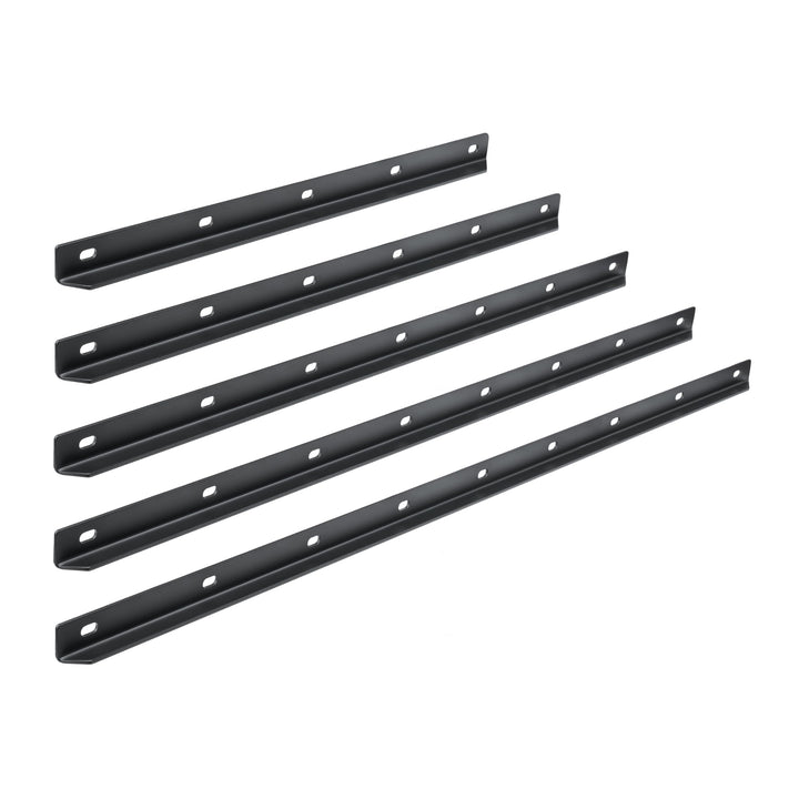 Natural Goods Berlin 3x Gratleiste L-FORM - Metallschiene 90 cm - Stahlprofil Schwarz - Massiver Unt