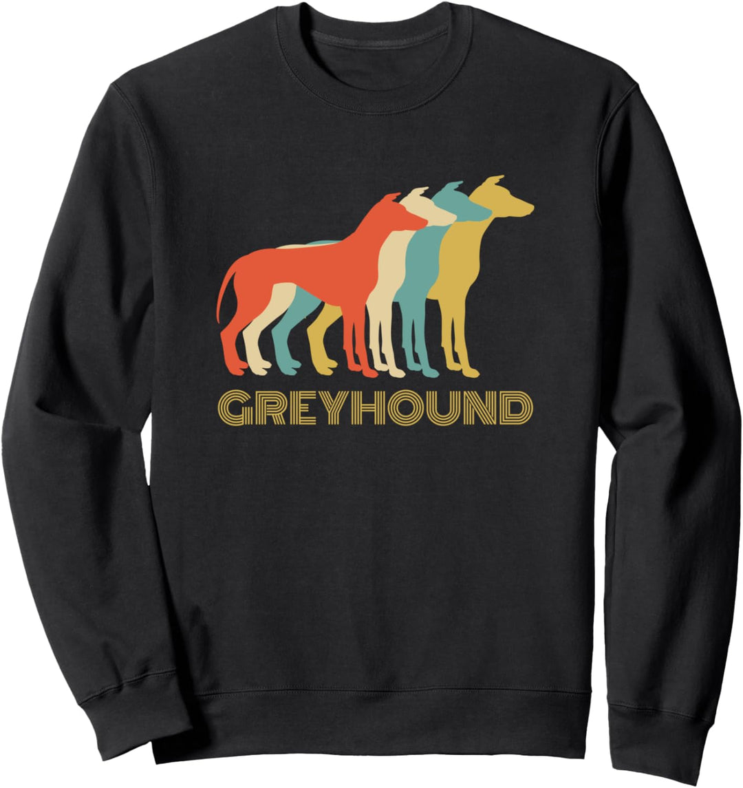 Windhund-Silhouette, Vintage-Stil, Geschenk Sweatshirt