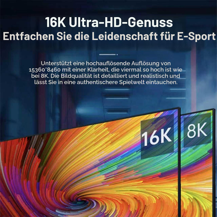 16K HDMI 2.2 Kabel 3M, 96Gbit/s High Speed HDMI Kabel, 16K 60Hz 8K 60Hz 4K 240Hz 144Hz 120Hz HDMI 2.