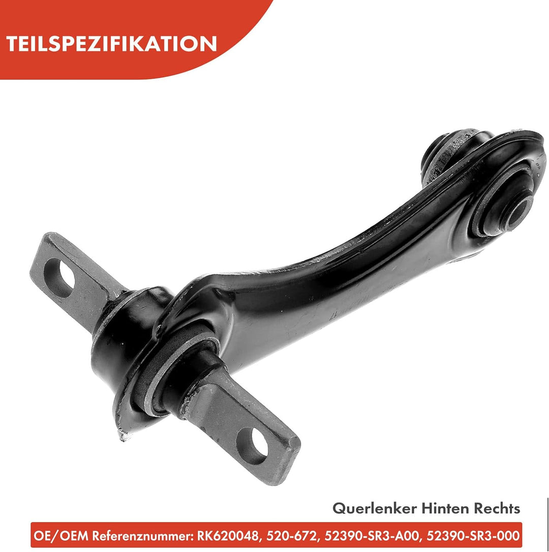 Frankberg 2x Querlenker Radaufhängung Hinten Kompatibel mit Civic V EJ EG EG EH 1991-1996 Civic VI M