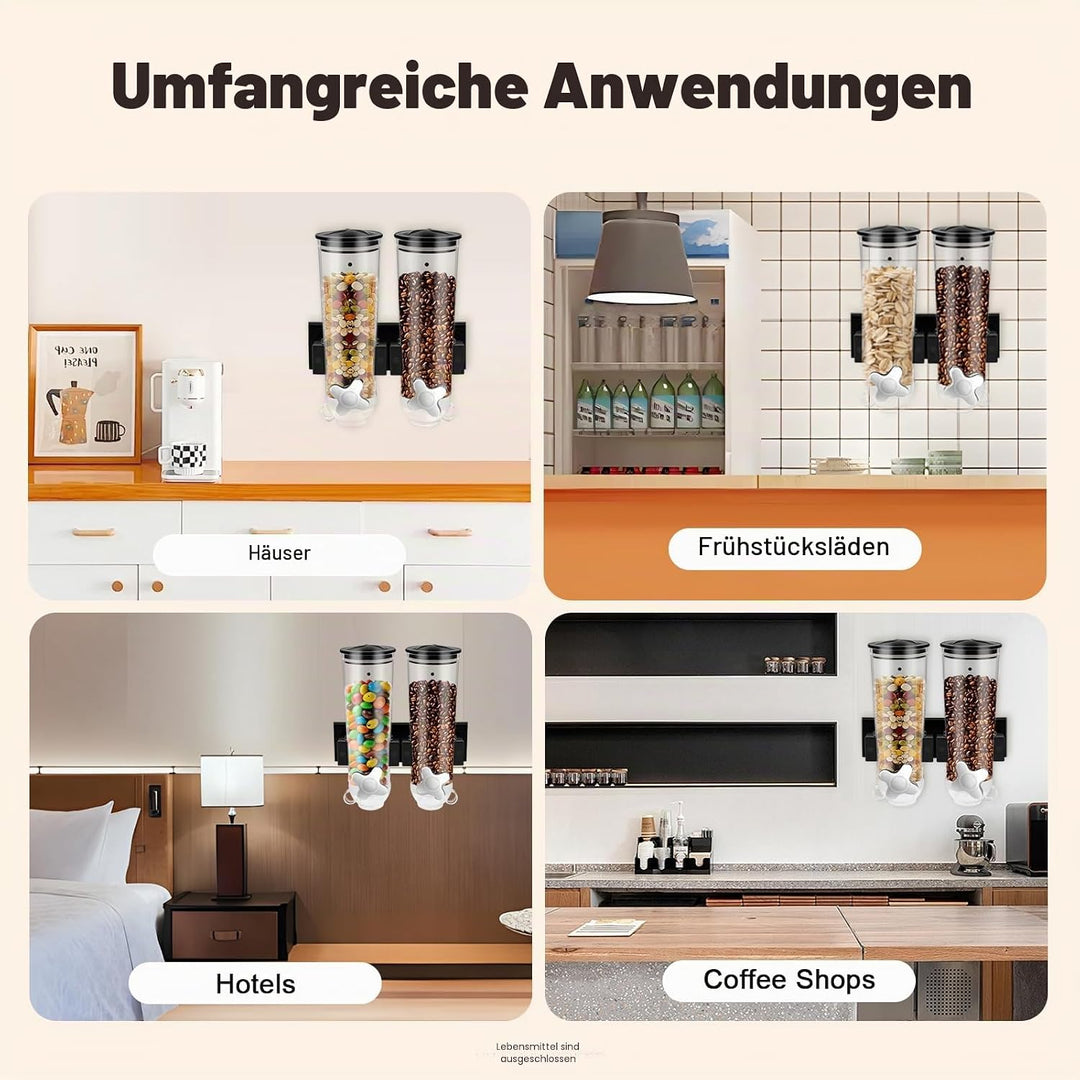 3L Müslispender Cerealienspender, Kunststoff Food Dispenser Cereal Containers, Cerealienspender Snac