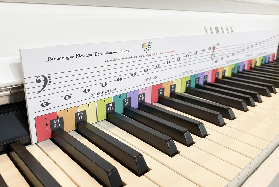 TonGenau® Regenbogen Klaviatur für Kinder - Klavier lernen leicht gemacht - von KlavierlehrerInnen e