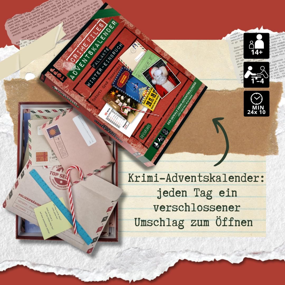 Crime Files – Fallakte: Winter-Einbruch. Der geniale Krimi-Adventskalender. Ermitteln und Rätseln –