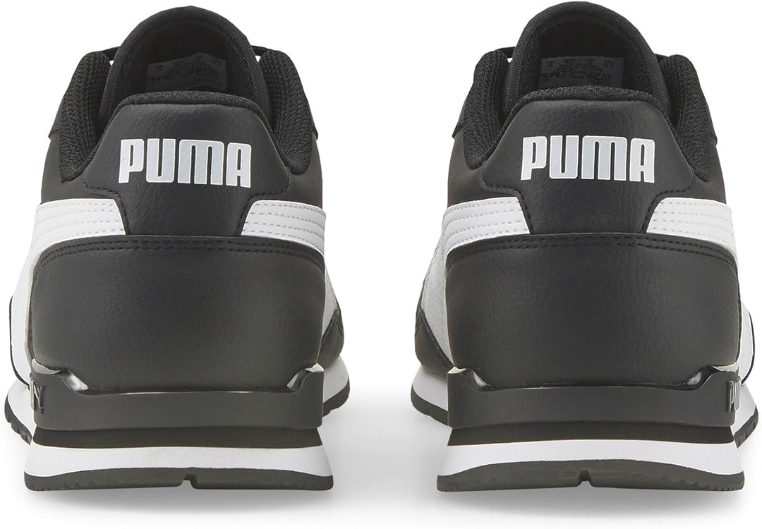 PUMA Unisex St Runner V3 L Sneaker, weiss, 42/47 EU 37 EU V3 Black White, 37 EU V3 Black White
