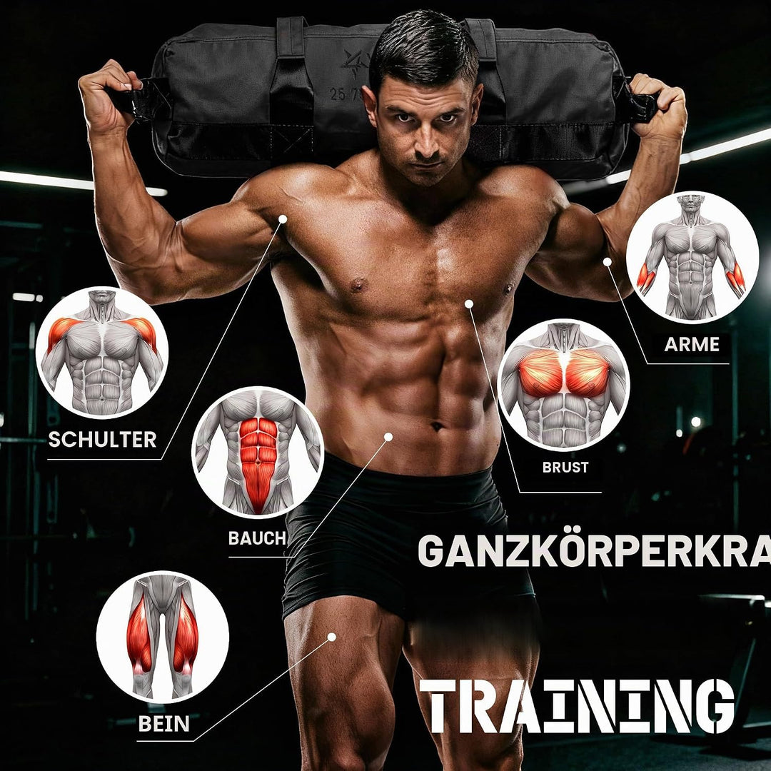 Yes4All 20kg/30kg/50kg/80kg Weight Bag - Sandbags Gym - Core Training Power Bag for Crossfit/Running