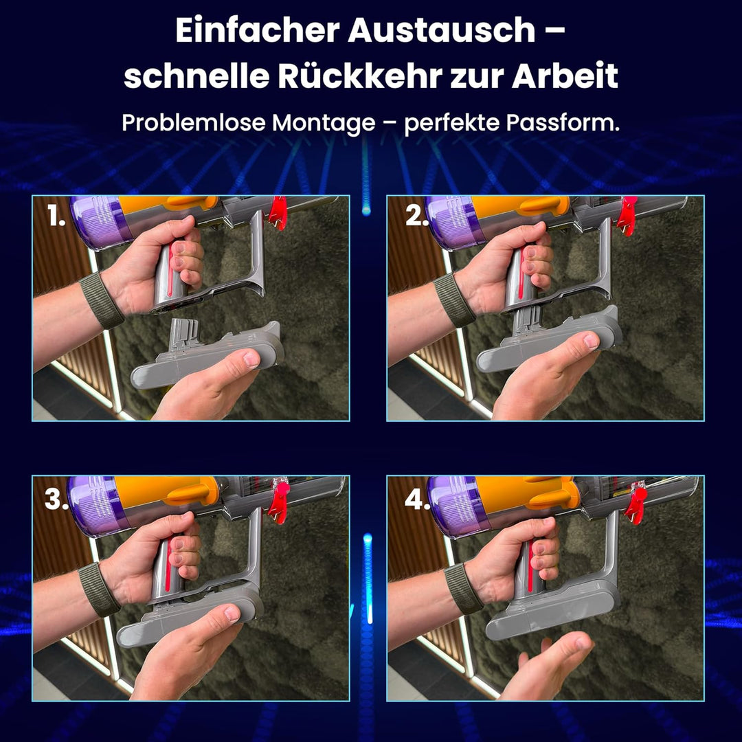 Extralink Akku kompatibel mit Dyson V12 im Set mit HEPA-Filter – 25,2V 2500mAh Ersatzakku, Lange Lau