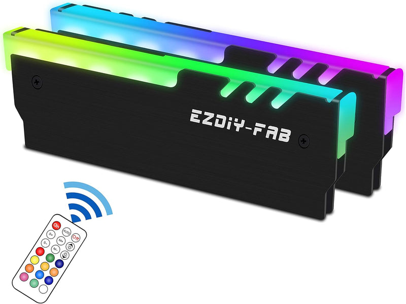 EZDIY-FAB ARGB RAM Kühler mit Controller RGB DDR Kühlkörper-(mit 5V 3-Pin Motherboard ASUS Aura Sync