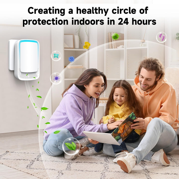 Luftreiniger, Dayear Plug In Air Purifier, Negativ Ionen Luftreiniger für Büro, Zimmer, Badezimmer,