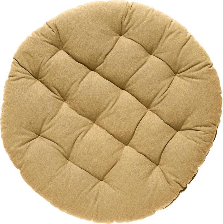 REDBEST Stuhlkissen, Stuhlauflage, Sitzkissen Uni 2er-Pack beige Grösse 37 Ø - gesteppt, mit glatten