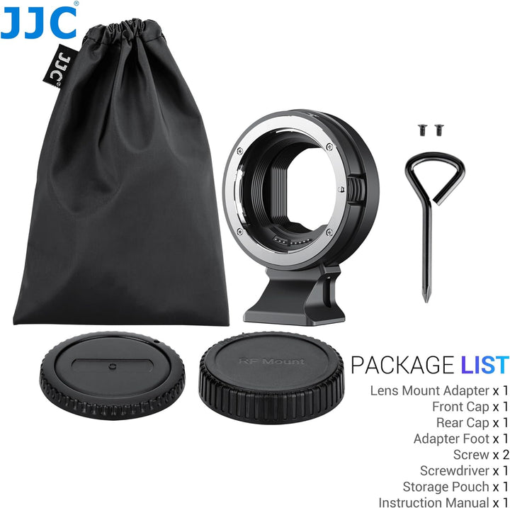 JJC EF-RF Objektivadapter Autofokusmontage für Canon EF EF/S Objektive für EOS R Ra RP R3 R5 R5c R6