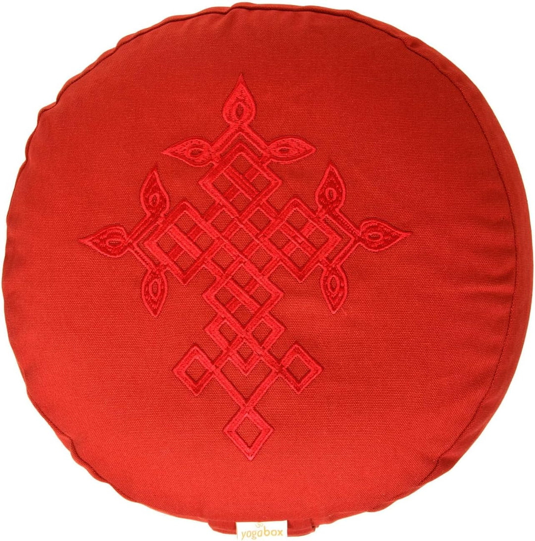 Yogabox Meditationskissen Glückssitz® keltischer Baum des Lebens Bordeaux / Stick: Bordeaux, Bordeau