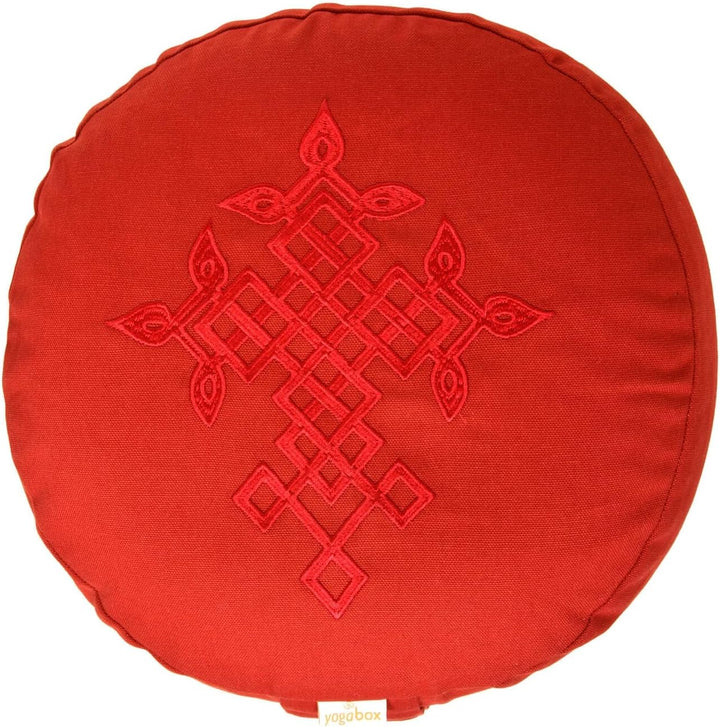 Yogabox Meditationskissen Glückssitz® keltischer Baum des Lebens Bordeaux / Stick: Bordeaux, Bordeau