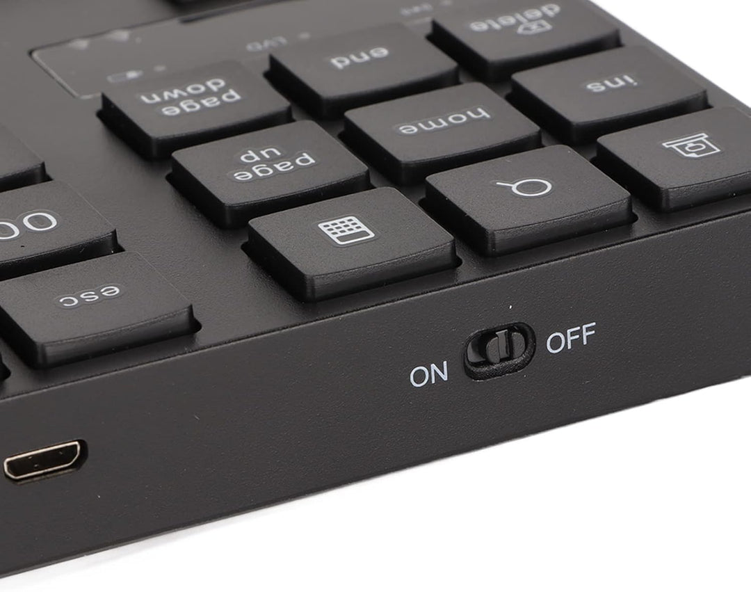 Kabelloser Ziffernblock mit 35 Tasten, 2,4-G-USB-Nummernblock, Ergonomisches Design, Leise, Schnelle